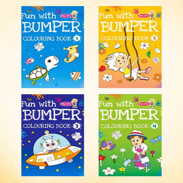 Fun With Bumper Colouring Book – Set of 4