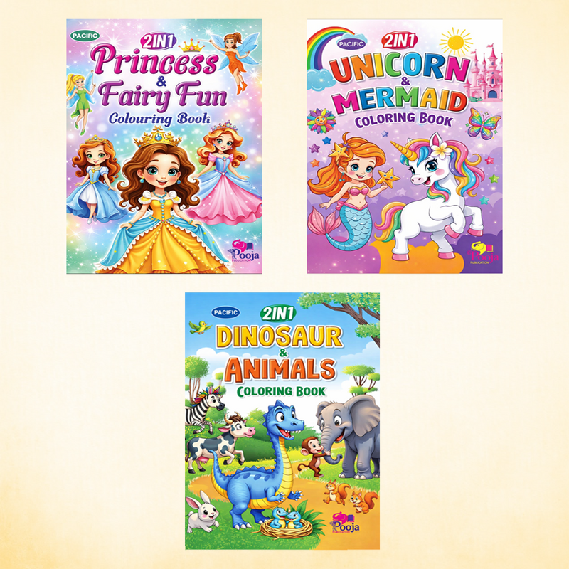 2-in-1 Colouring Book Combo